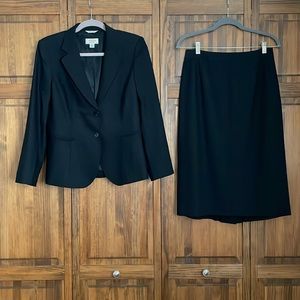 TALBOTS Vintage ‘90s Black Suit with Skirt NWOT